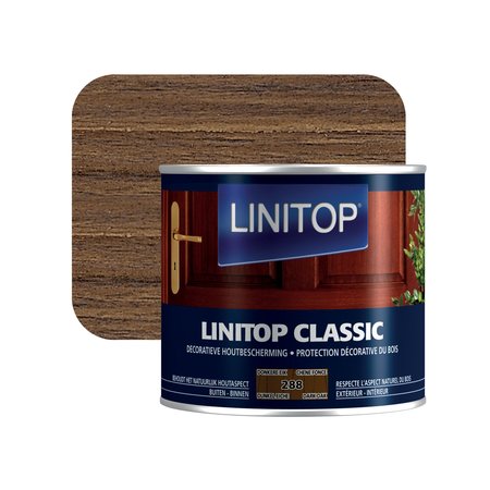 Linitop Classic 288 Houtbeits Donkere Eik 0,5l