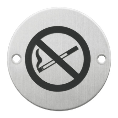 HDD Pictogram Rond Rookverbod Inox Plus