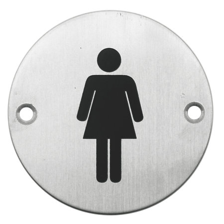 HDD Pictogram Rond Vrouw Inox Plus