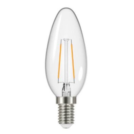 PROLIGHT Kaarslamp LED E14 2,6W Warm Wit, Helder Glas