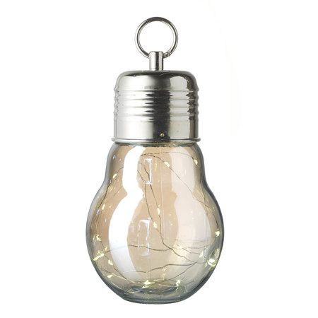 Lamp Ø14x25cm LED Gloeilamp, Glas Amber