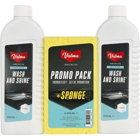 VALMA S05 Wash & Shine Promo Pack - 2x 500ml + Spons
