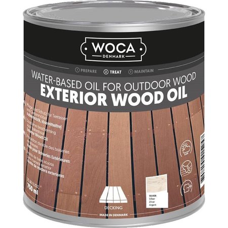 WOCA Exterior Wood Oil Zilvergrijs, 750ml