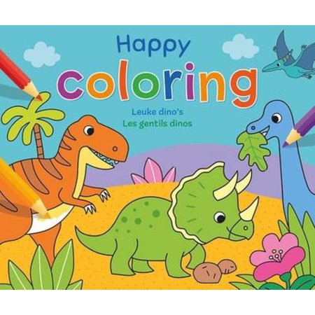 Kleurboek Happy Coloring - Leuke Dino's