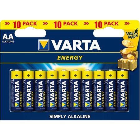 VARTA AA-Batterijen Alkanine 1,5V, 10 Stuks