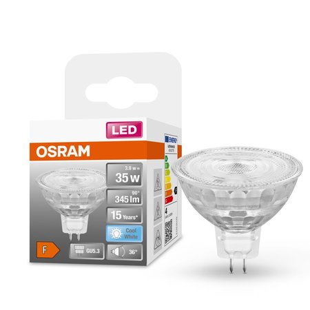 OSRAM LED Reflectorlamp 12V, GU5.3, 3,8W, Koudwit
