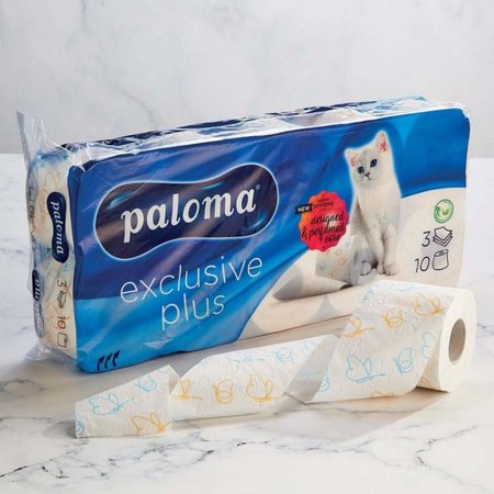 PALOMA Toiletpapier Exclusive Plus 3-Laags, 10 Rollen