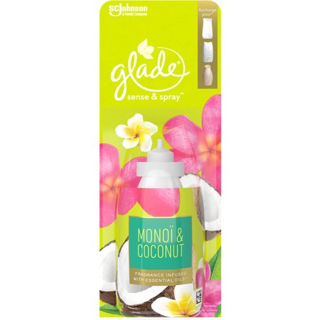 GLADE Sense & Spray Navulling voor Luchtverfrisser, Monoï & Coconut, 18ml