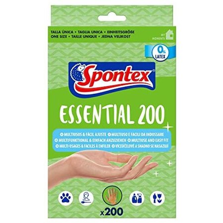 SPONTEX Wegwerphandschoenen Essential, 200 Stuks