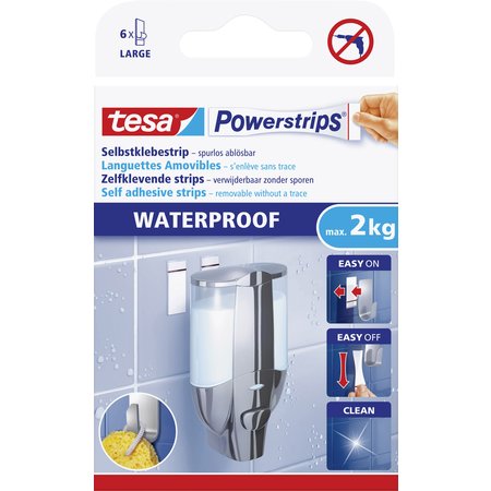 Tesa Powerstrips 6x Waterproof Large 2kg
