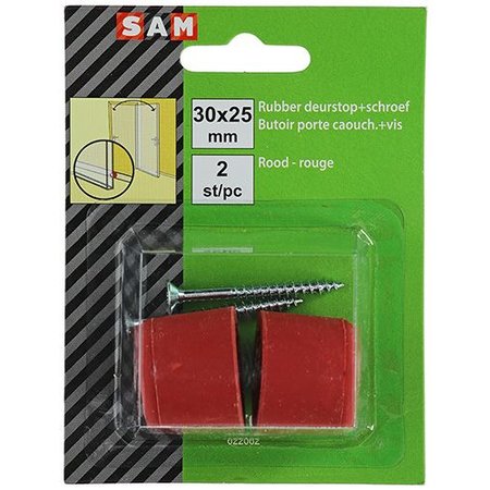 SAM Deurstop Rood 30x25mm (2 St.)
