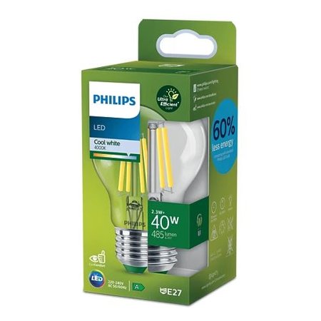 PHILIPS LED Peerlamp E27 40W, Koelwit Licht