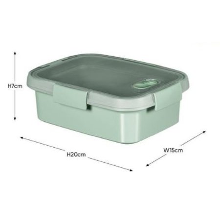 CURVER Lunchbox Smart To Go Eco, 1L Groen + Bestekset