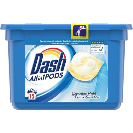 DASH All-in-1-Pods Gevoelige huid - 15 Waspods