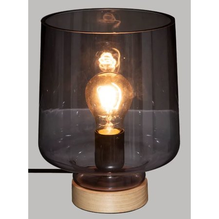 ATMOSPHERA Tafellamp 'Mind' Gerookt Glas, H 23 cm