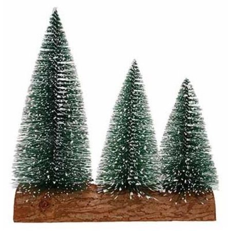 COSY & TRENDY Kerstboom X3 On Trunc, Groen 21x5,5xh19cm