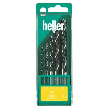 Heller Hout-spiraalboren Set 5-delig 4,5,6,8,10mm