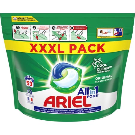 ARIEL All in 1 Wasmiddel Pods Original - Clean & Fresh - 53 Wasbeurten