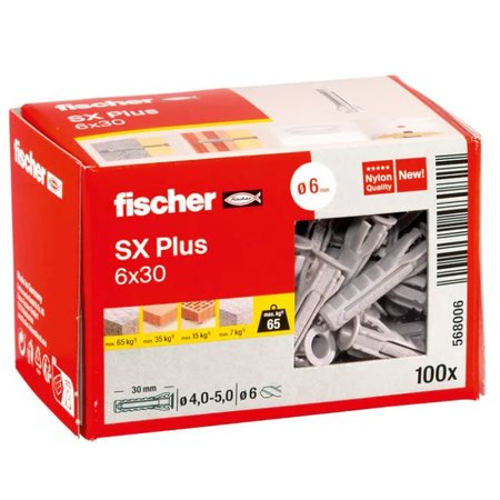 FISCHER Plug SX Plus 6 x 30, 100 Stuks