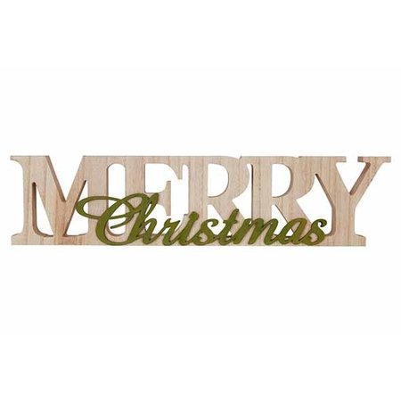COSY & TRENDY Letterdeco Merry Christmas Natuur, 42x2,3xh10cm Langwerpig Hout