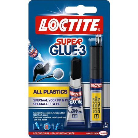 LOCLITE Secondelijm Super Glue-3 All Plastics 2g + 4ml
