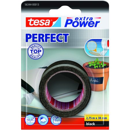 Tesa Textielkleefband Extra Power Perfect Zwart 2,75m x 19mm