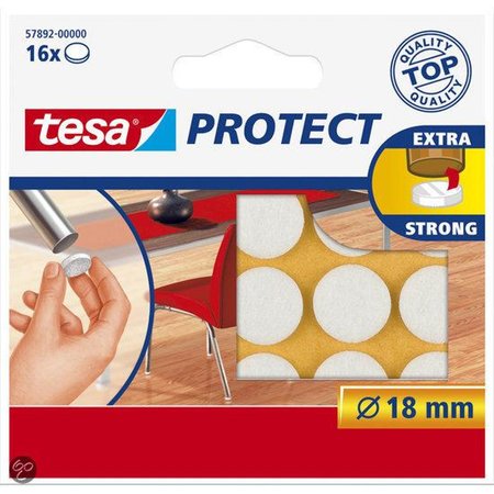 Tesa Protect Beschermvilt Rond Wit 16x 18mm