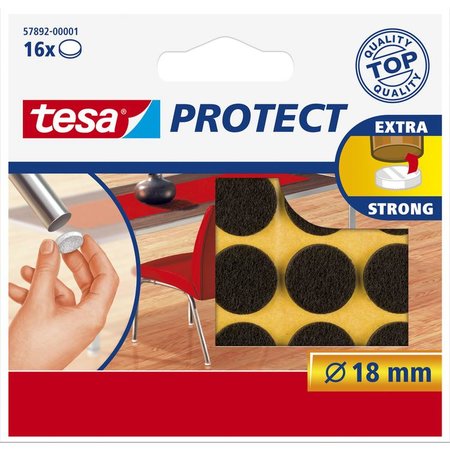 Tesa Protect Beschermvilt Rond Bruin 16x 18mm