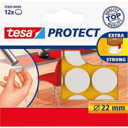 Tesa Protect Beschermvilt Rond Wit 12x 22mm