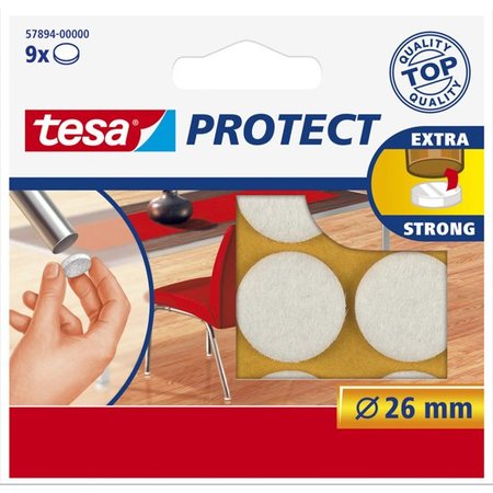 Tesa Protect Beschermvilt Rond Wit 9x 26mm