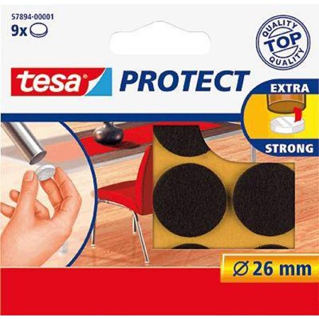 Tesa Protect Beschermvilt Rond Bruin 9x 26mm