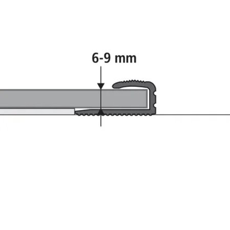 Metalen Eindprofiel RVS 6-9mm 190cm