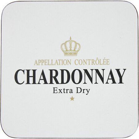 MARS & MORE Onderzetters Chardonnay , 6 Stuks, 10x10cm