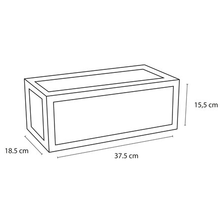 DIFFERNZ Handdoekhouder voor Fontein - 37.5x18.5x15.5cm - Mat Zwart