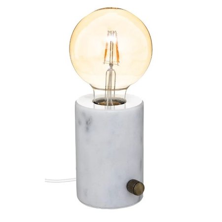 ATMOSPHERA Tafellamp 'Saba', Wit Marmer met Dimmer, H11,5cm