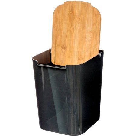 5FIVE Tafelprullenbak met Deksel - Bamboe - 5l - Zwart