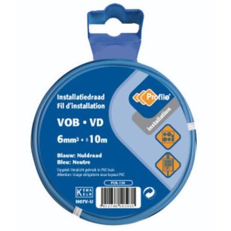 Profile VOB 6mm² Blauw 10m Haspel