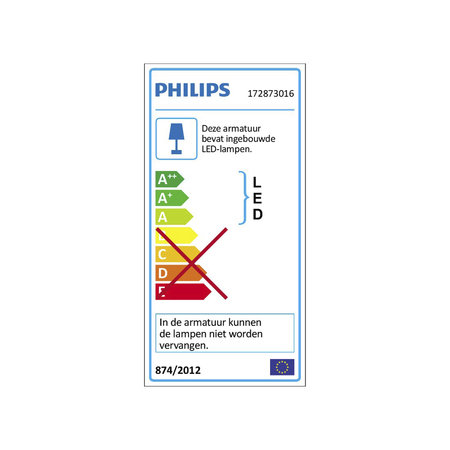 Philips Buitenwandlamp Virga 3W LED Zwart