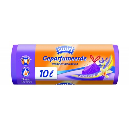 Swirl Pedaalemmerzak Geparfumeerd Vanille-Lavendelgeur 10L (14 St.)