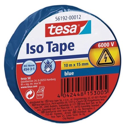 Tesa Electrische Isolatie Kleefband Blauw 20m x 19mm