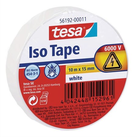 Tesa Electrische Isolatie Kleefband Wit 20m x 19mm