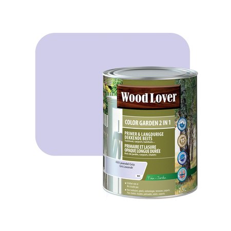 Wood Lover Beits Color Garden 2-in-1 2,5l 430 Lavendel Grijs
