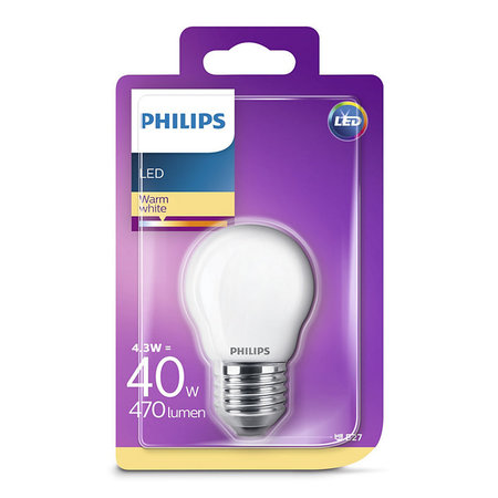 Philips Kogellamp LED E27 4,3W