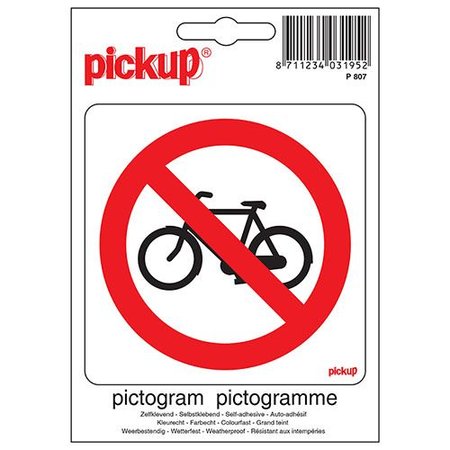 Pickup Pictogram Verboden Voor Fietsen