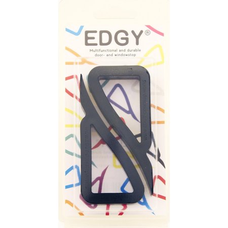 EDGY Deur- en Vensterstopper - Zwart - Verpakt per 2