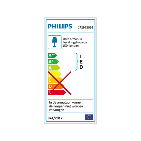 Philips Buitenwandlamp Yarrow 6W LED Zwart