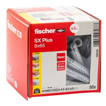 FISCHER Plug SX Plus 8 x 65, 50 Stuks