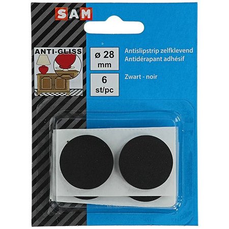 SAM Schuimpastille Antislip Rond 28mm Zwart (6 St.)