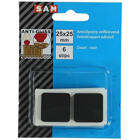 SAM Schuimpastille Antislip 25x25mm Zwart (6 St.)