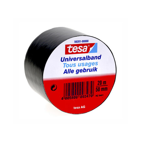 Tesa Universalband Elektrische Isolatietape Zwart 20m x 50mm